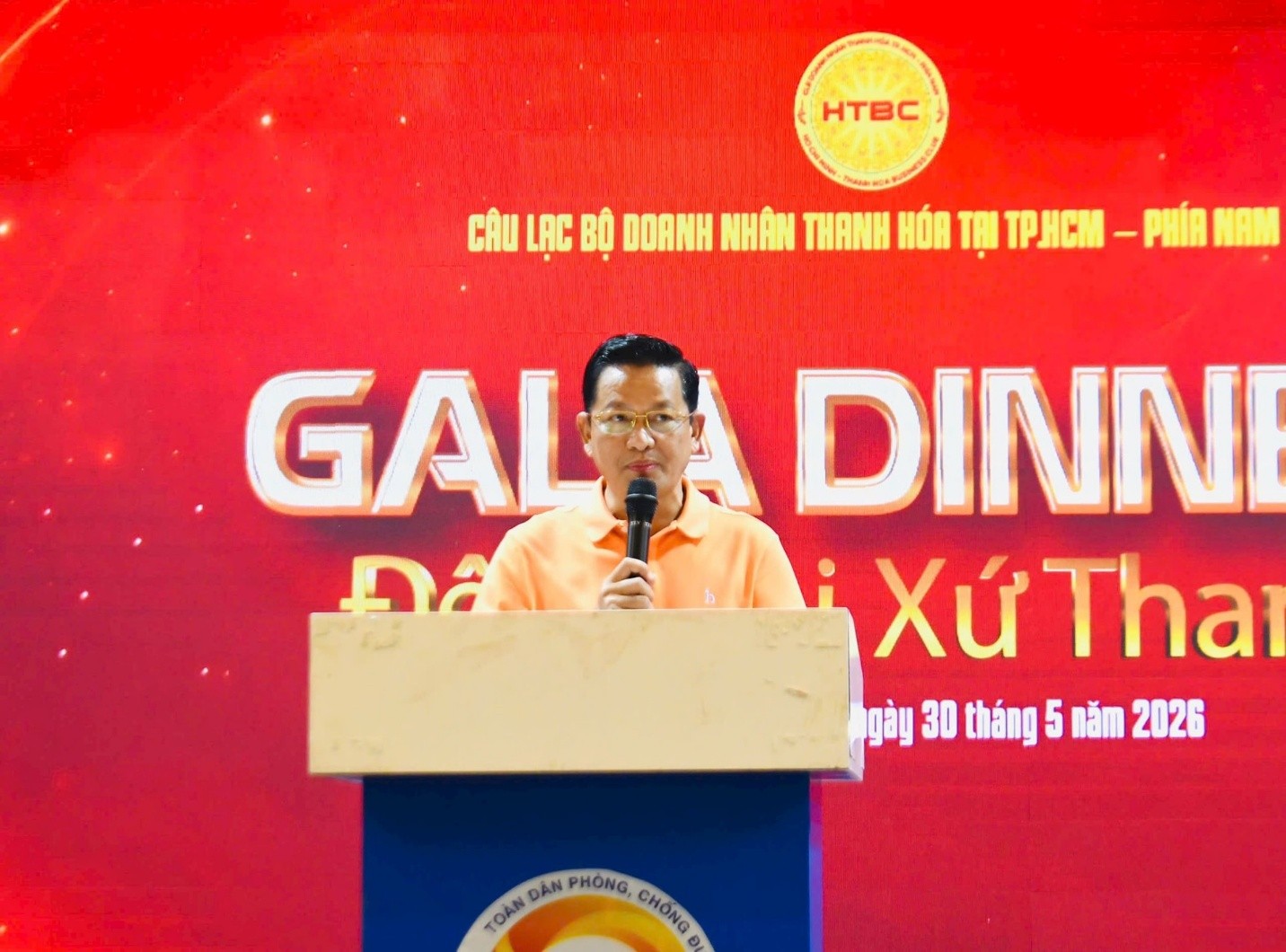 Ông Trịnh Tiến Dũng – Chủ tịch CLB Doanh nhân Thanh Hóa tại TP Hồ Chí Minh - phía Nam, Chủ tịch Tập đoàn Đại Dũng phát biểu tại chương trình