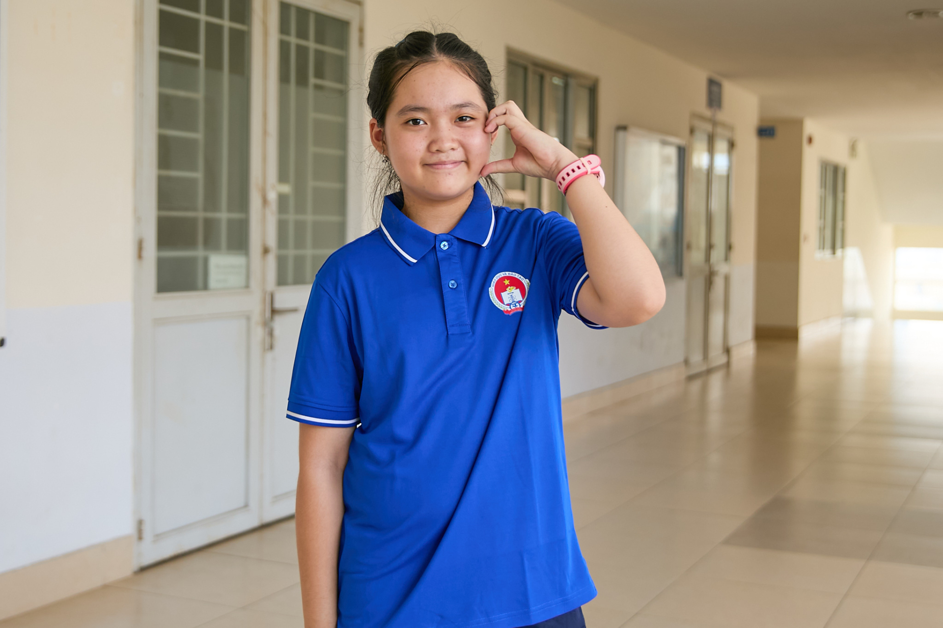 Bạn Nguyễn Phan Phương Anh - vận động viên thuộc đội tuyển môn bóng bàn.