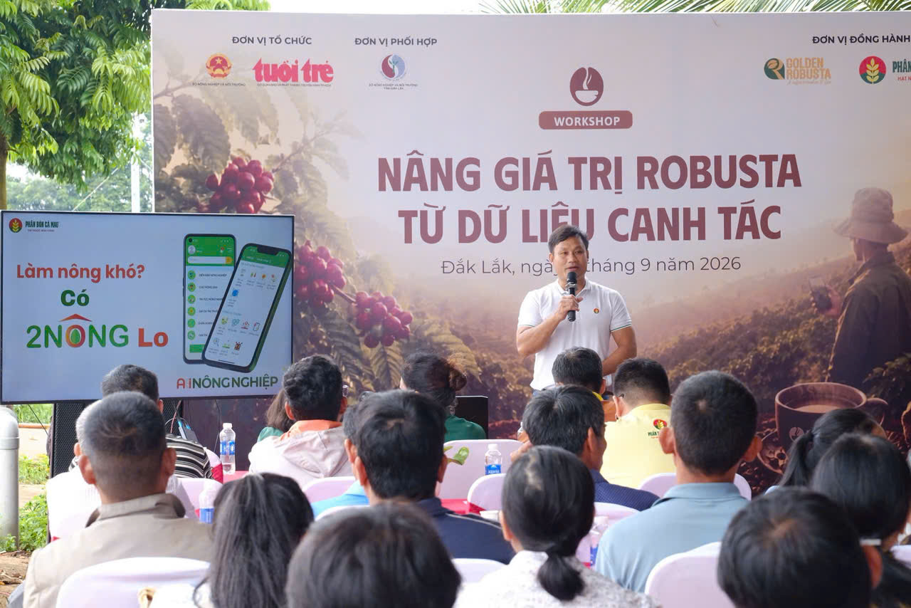 Workshop “Nâng giá trị Robusta từ dữ liệu canh tác” thiết kế theo hướng chia sẻ đi cùng thực hành.