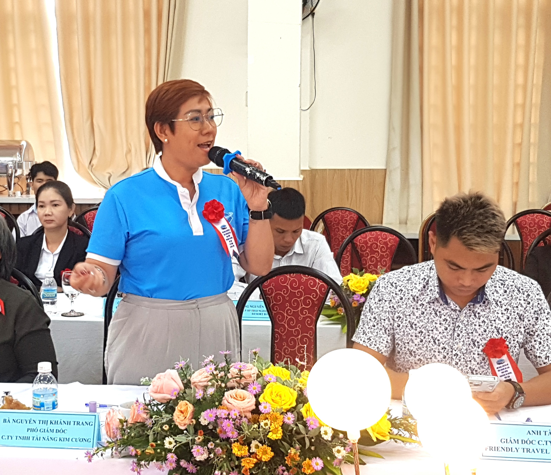 Bà Nguyễn Thị Khánh Trang- Phó Giám đốc Cty TNHH Tài năng Kim Cương phát biểu