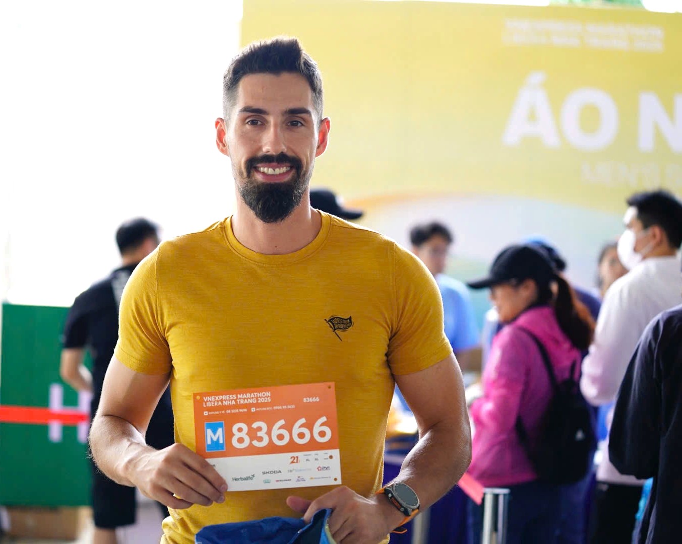 Jan Vicha, một trong những runner nhận bib đầu tiên, đến từ Châu Âu, lần đầu tiên chạy 21km ở Nha Trang.