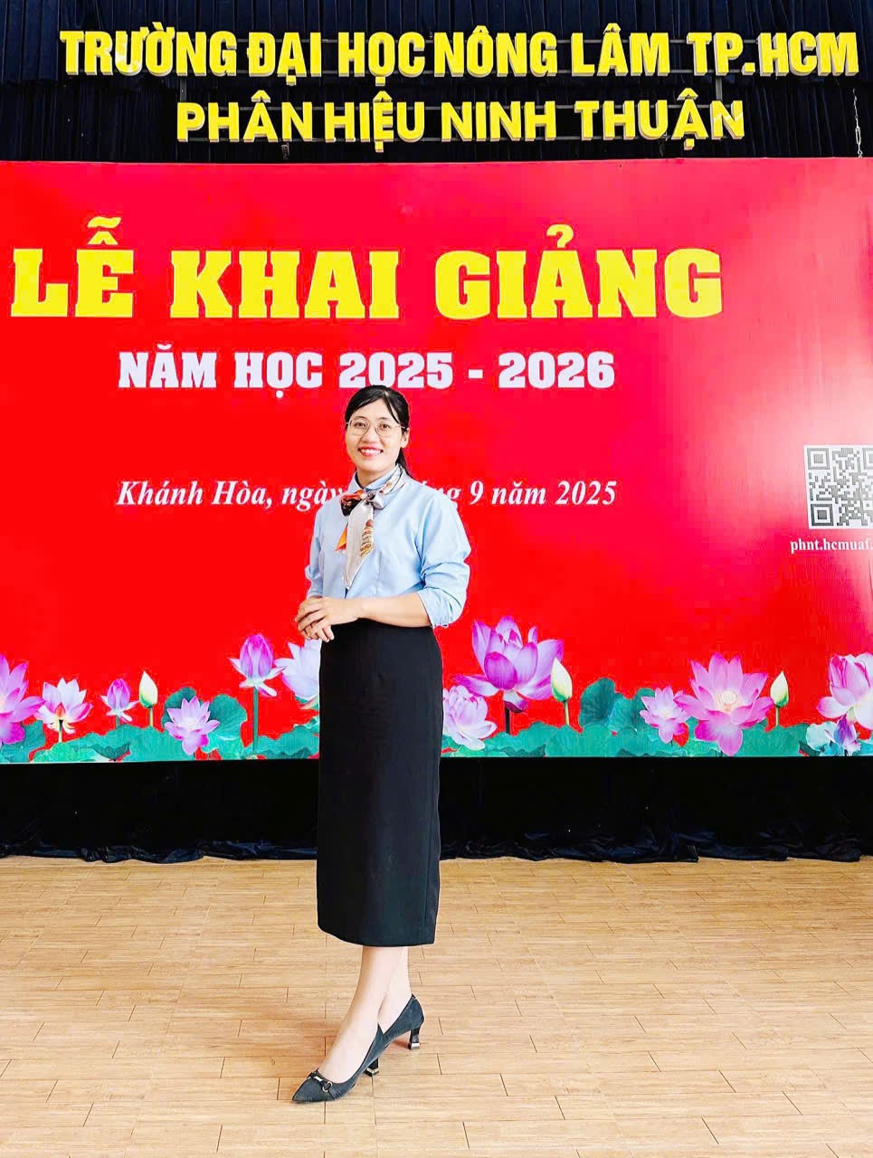 Nhà giáo Trần Thị Yến Ẩn - Giảng viên Phân hiệu trường Đại học Nông Lâm TP. HCM tại Ninh Thuận