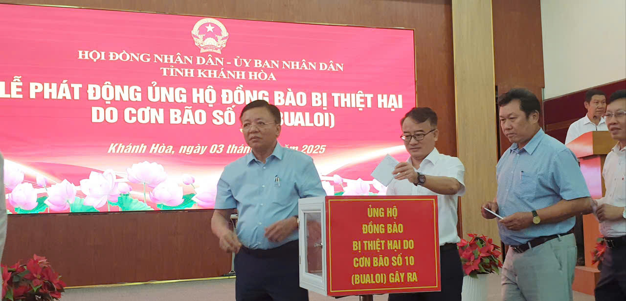 Lãnh đạo UBND tỉnh Khánh Hòa đóng góp tiên phong tại Lễ phát động