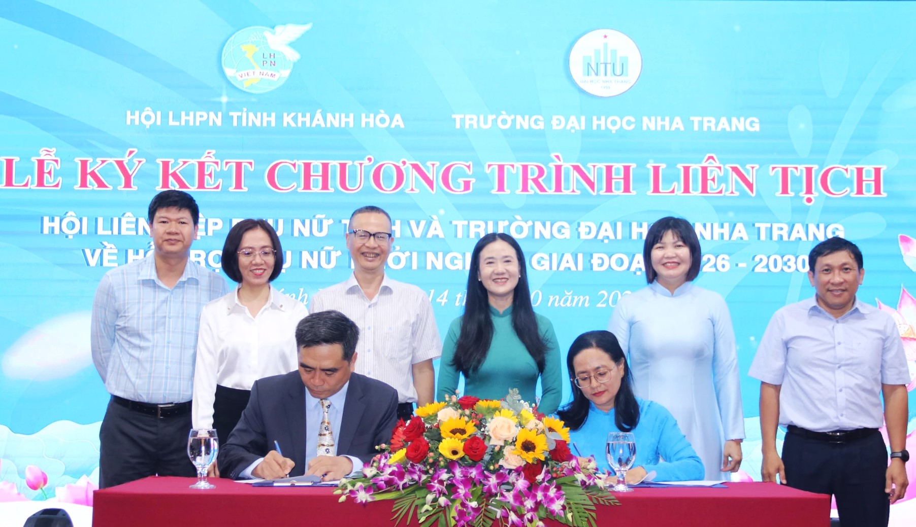 Lãnh đạo HLHPN tỉnh và lãnh đạo NTU ký kết chương trình liên tịch hỗ trợ phụ nữ khởi nghiệp