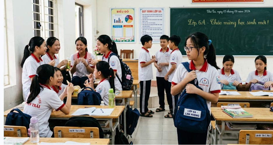 Khủng hoảng chuyển tiếp đầu năm của học sinh ở môi trường mới (minh hoạ- AI)
