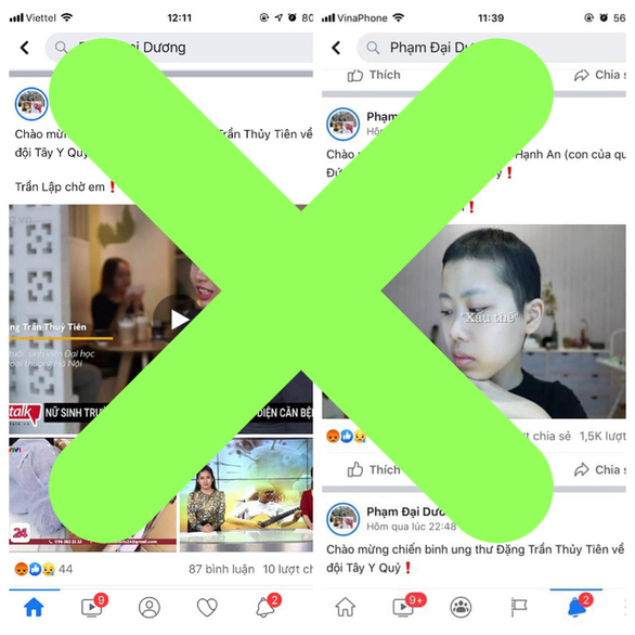 Tài khoản facebook Phạm Đại Dương đã bị đóng
