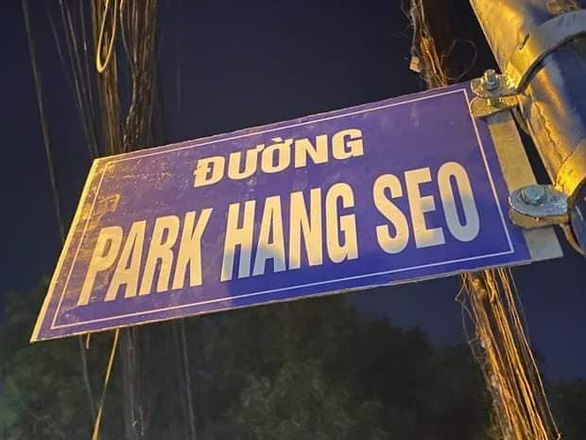 Đường được gắn tên Park Hang Seo.
