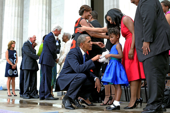   Vào ngày 28/8, Tổng thống Barack Obama gặp gỡ Yolanda Renee King, cháu nội duy nhất của mục sư Martin Luther King Jr.  
