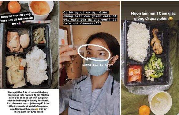 Châu Bùi tích cực chia sẻ hình ảnh các bữa ăn và tình trạng của bản thân trên mạng xã hội.