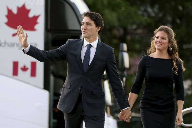 Thủ tướng canada và vợ.