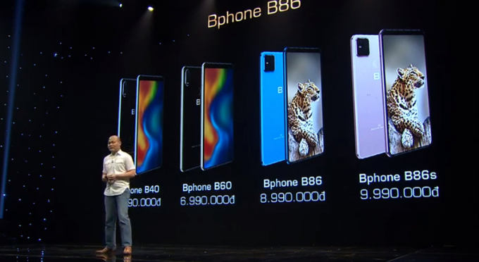 Bphone thế hệ mới sẽ có tên gọi là Bphone B86, với 4 phiên bản gồm: B40 (5,49 triệu đồng), B60 (6,99 triệu đồng), B86 (8,99 triệu đồng) và B86s (9,99 triệu đồng), với mục đích hướng tới nhiều lớp khách hàng hơn.