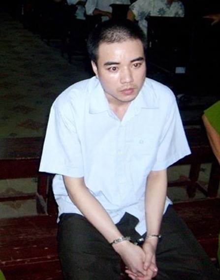   Bị cáo Hồ Duy Hải tại phiên tòa phúc thẩm năm 2009. Ảnh:Vũ Mai  