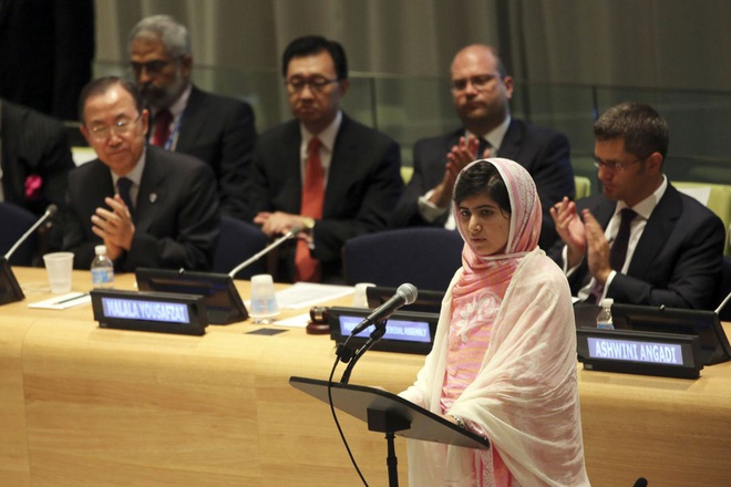 Malala phát biểu tại Liên Hợp Quốc.
