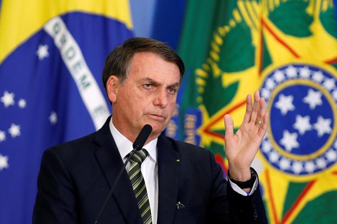 Tổng thống Brazil Jair Bolsonaro. Ảnh: Reuters.