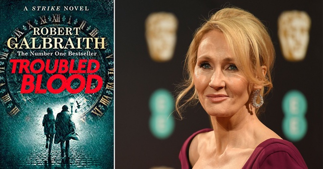 Cuốn sách mới Troubled Blood của J.K. Rowling dưới bút danh Robert Galbraith. Ảnh: Metro.