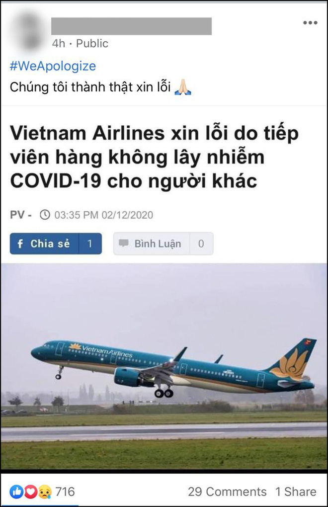 Nhân viên Vietnam Airlines đồng loạt treo hashtag #WeApologize xin lỗi cộng đồng