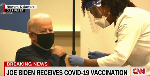   Biden tiêm vaccine trên truyền hình trực tiếp hôm 21/12.   