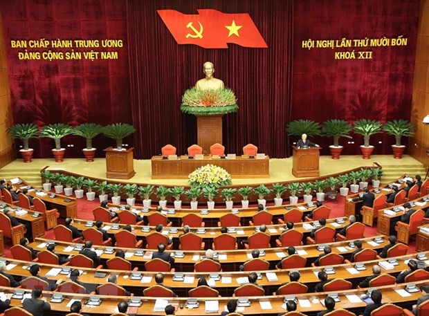 Quang cảnh Hội nghị lần thứ 14 Ban Chấp hành Trung ương Đảng Cộng sản Việt Nam. (Nguồn: TTXVN)