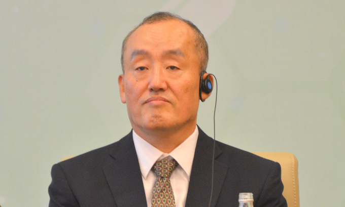   Trưởng đại diện WHO Kidong Park trong cuộc tọa đàm ngày 15/1. Ảnh: Vũ Anh.  