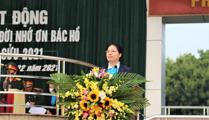 Chủ tịch Hội LHPN Việt Nam Hà Thị Nga phát biểu tại Chương trình.