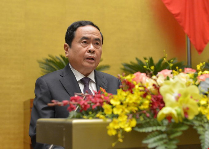   Ủy viên Bộ Chính trị Trần Thanh Mẫn, Chủ tịch Ủy ban Trung ương Mặt trận Tổ quốc Việt Nam.  
