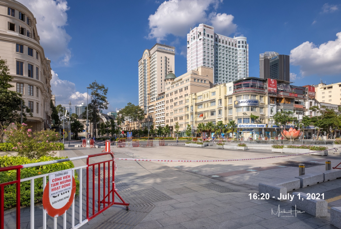 Công viên góc phố Nguyễn Huệ và Lê Lợi tạm ngưng hoạt động