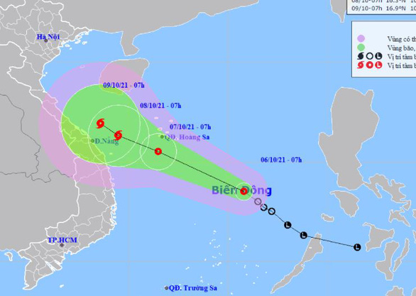   Sơ đồ dự báo áp thấp nhiệt đới - Ảnh: Trung tâm Dự báo khí tượng thủy văn quốc gia  