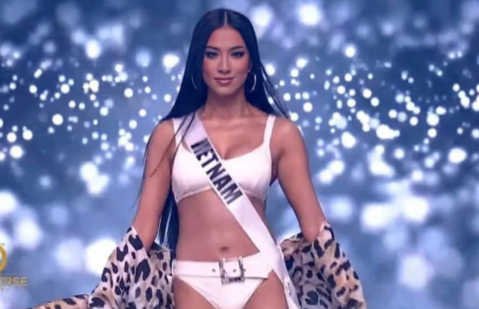Kim Duyên ghi điểm với màn catwalk đầy thần thái tại bán kết Hoa hậu Hoàn vũ 2021