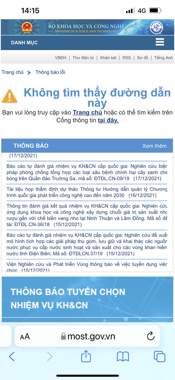 Các bài viết liên quan đến thông tin bộ test kit của công ty Việt Á đã bị gỡ. 