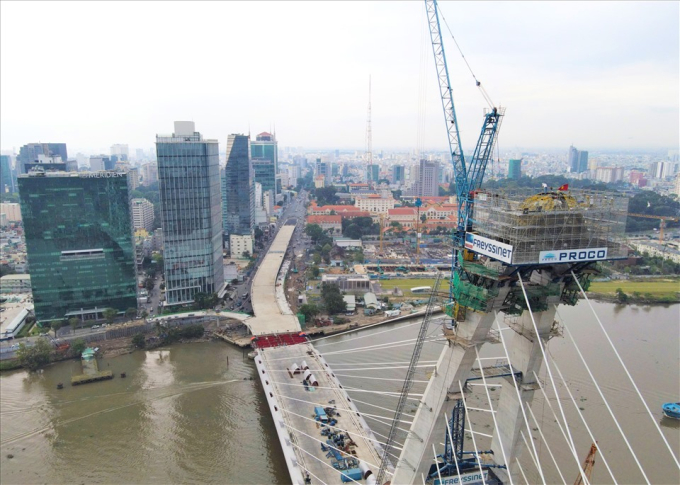   Cầu Thủ Thiêm 2 bắc qua sông Sài Gòn, tổng vốn gần 3.100 tỉ đồng nối liền Thành phố Thủ Đức với quận 1. Cầu dài hơn 1,4 km, trong đó phần cầu dài 886 m với 6 làn xe; thiết kế dây văng với trụ tháp chính cao 113 m. Dự án thực hiện theo hình thức BT (xây dựng - chuyển giao), động thổ năm 2015. Dự kiến toàn bộ công trình hoàn thành và được khai thác dịp 30.4 năm nay. Công trình hoàn thành sẽ kết nối giao thông giữa trung tâm TPHCM với Khu đô thị mới Thủ Thiêm, góp phần giảm ùn tắc giao thông trên địa bàn TPHCM.  