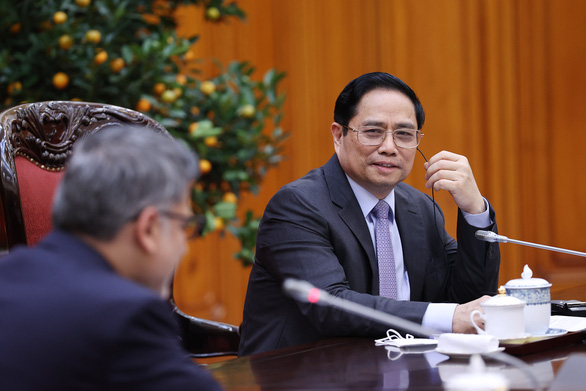   Thủ tướng Phạm Minh Chính tiếp chủ tịch kiêm tổng giám đốc Công ty AstraZeneca Việt Nam ngày 19-1 - Ảnh: TTXVN  