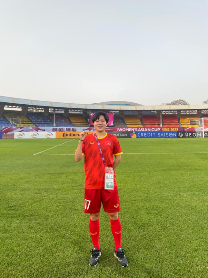 Hậu vệ Trần Thị Phương Thảo sinh năm 1993 hiện đang thi đấu cho CLB nữ TP.HCM.