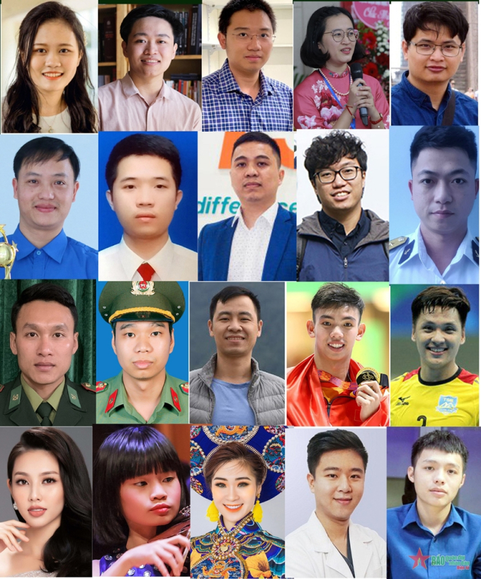   20 đề cử xuất sắc nhất cho Giải thưởng Gương mặt trẻ Việt Nam tiêu biểu năm 2021. (Ảnh: BTC)  