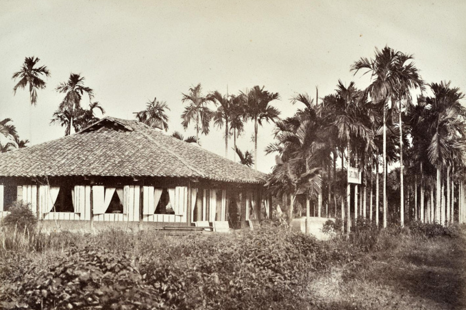 Không gian vườn tược yên bình của quán cà phê Lyonnais, Sài Gòn năm 1864