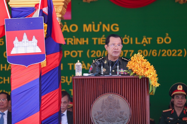   Thủ tướng Hun Sen phát biểu tại Lễ kỷ niệm - Ảnh: VGP/Nhật Bắc  