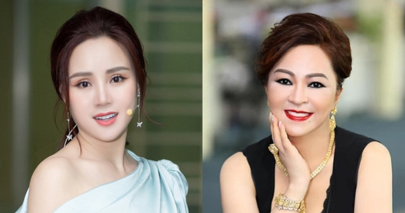   Ca sĩ Vy Oanh (trái) tố giác êkip của bà Phương Hằng - Ảnh: TL  