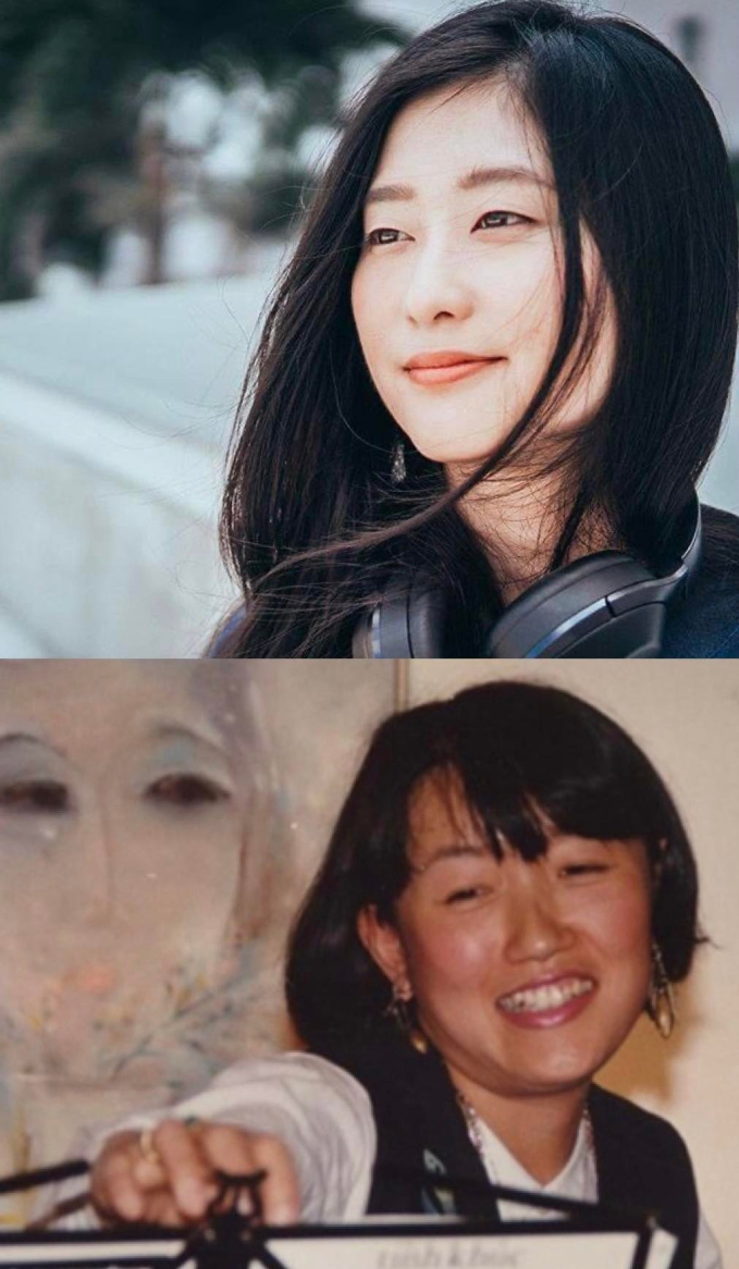   Nữ diễn viên Akari Nakatani (trên) là người thủ vai Michiko trong Em và Trịnh và bà Michiko Yoshii ngoài đời thực (dưới).  
