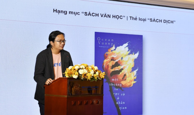 Dịch giả Khánh Nguyên đạt giải Sách dịch của hạng mục sách Văn Học.
