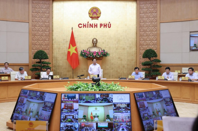   Thủ tướng Phạm Minh Chính chủ trì Hội nghị trực tuyến Chính phủ với địa phương và Phiên họp Chính phủ thường kỳ tháng 9-2022. Ảnh: VGP  