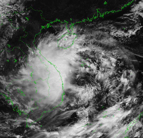   Áp thấp nhiệt đới mạnh lên thành bão số 5 - Ảnh: NCHMF  