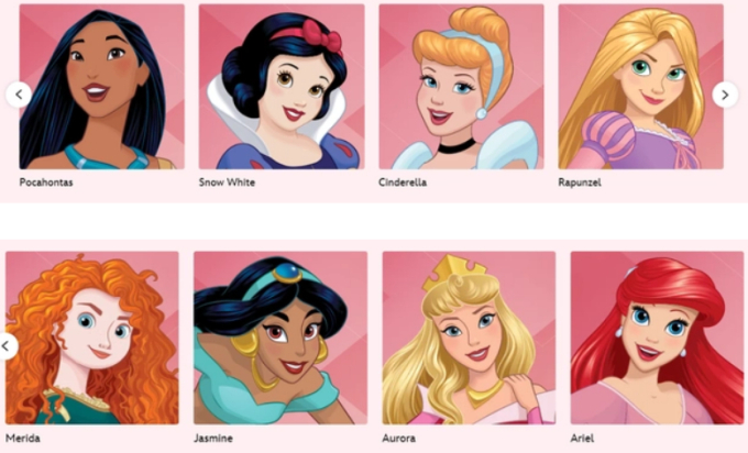 12 nàng công chúa được Disney chính thức công nhận