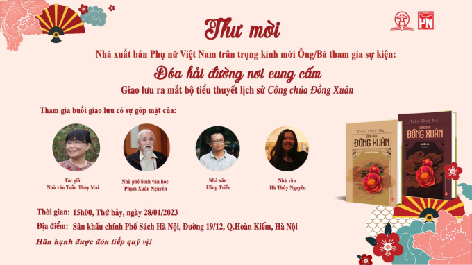 Sự kiện giao lưu giới thiệu sách mới bộ tiểu thuyết lịch sử Công chúa Đồng Xuân. 