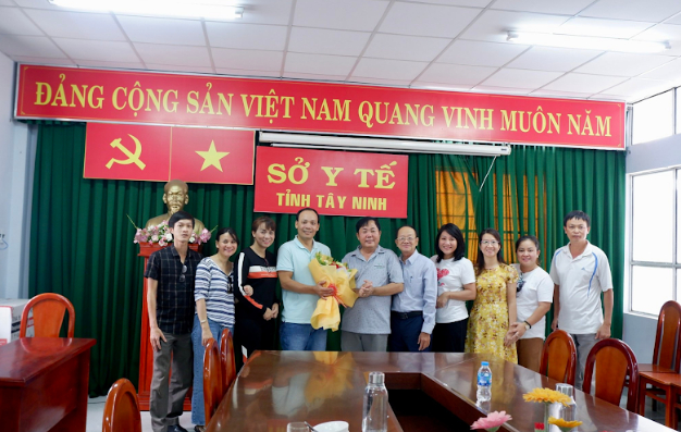 Tổ công tác của BS Vân gặp gỡ Sở Y tế tỉnh Tây Ninh sau một năm.