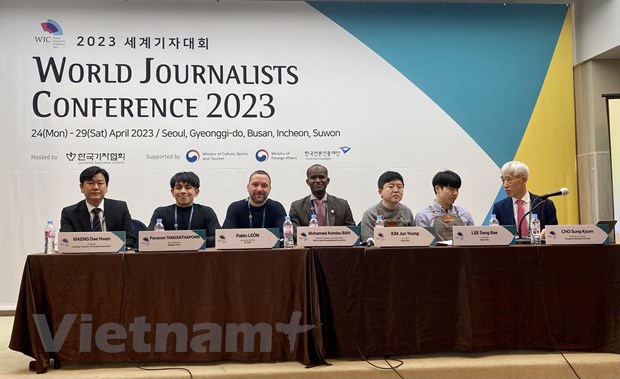   Hội nghị các nhà báo thế giới khai mạc tại Seoul, Hàn Quốc (Ảnh: Nguyễn Yến/Vietnam+)  