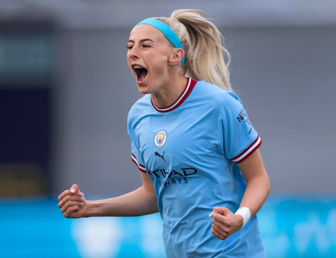   Chloe Kelly đã ghi bàn thắng quyết định trong trận chung kết UEFA Women’s Euro năm ngoái và mang ngôi vô địch về cho đội tuyển nữ Anh. Ảnh: Getty Images  