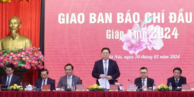   Ông Nguyễn Trọng Nghĩa, Bí thư Trung Đảng, Trưởng ban Tuyên giáo Trung ương, phát biểu tại Hội nghị. Ảnh: TTXVN  