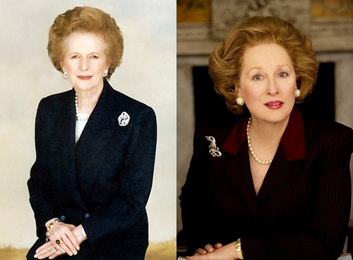Meryl Streep (phải) hóa thân xuất sắc thành bà Margaret Thatcher trong 