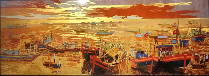   Tác phẩm “Biển vàng” của Phan Tuấn.  