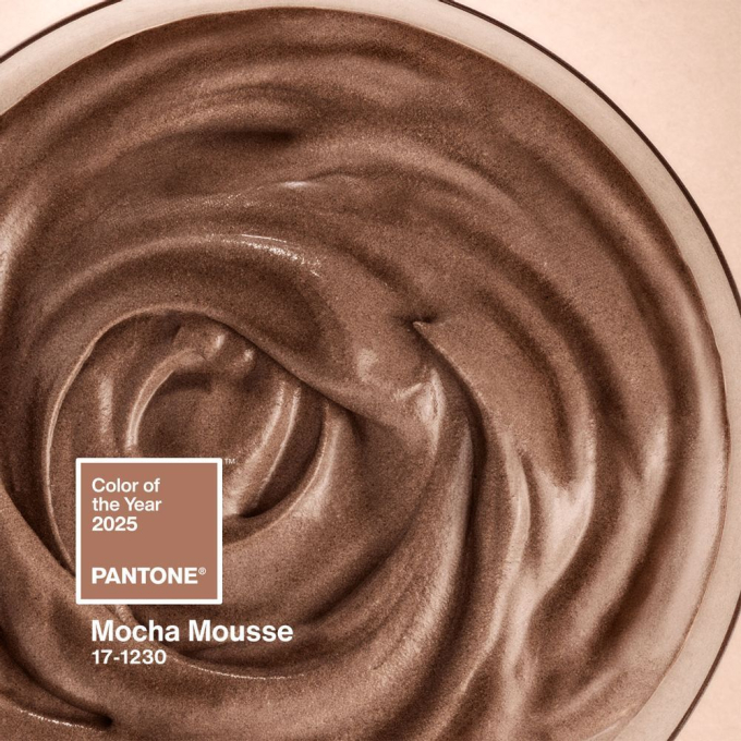 Màu nâu Mocha Mousse - Pantone 17-1230 đã được Pantone chính thức lựa chọn làm màu sắc đại diện cho năm 2025.