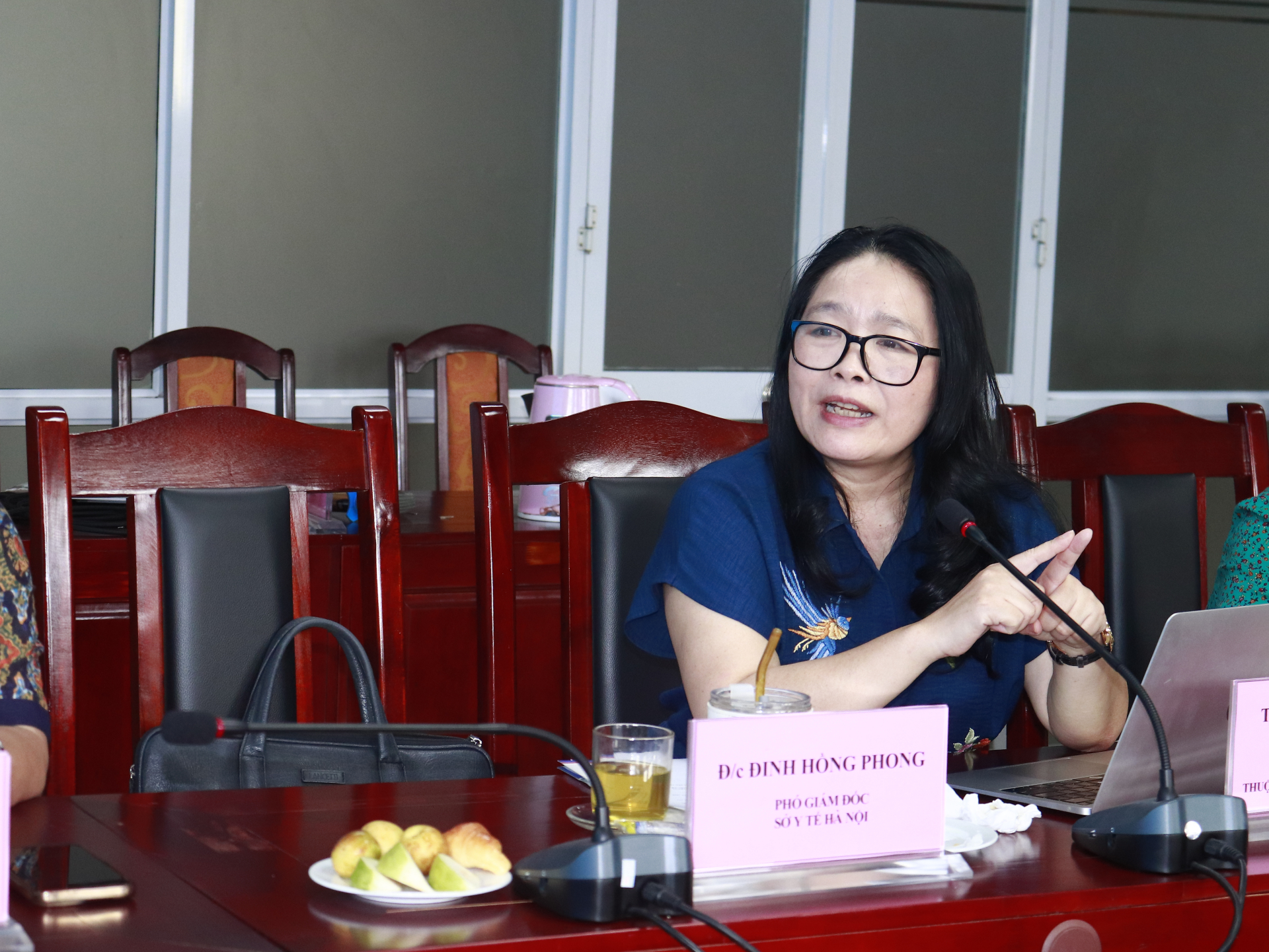 TS. Lương Thu Hiền, Phó Viện trưởng Viện Quyền con người, kiêm Giám đốc trung tâm nghiên cứu giới và quyền phụ nữ, Học viện Chính trị Quốc gia Hồ Chí Minh chia sẻ tại tọa đàm.